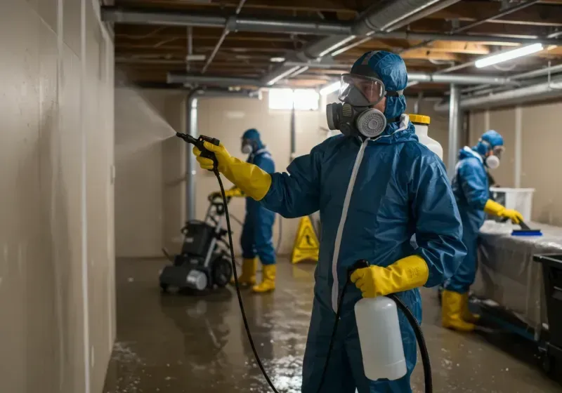 Basement Sanitization and Antimicrobial Treatment process in Union City, TN