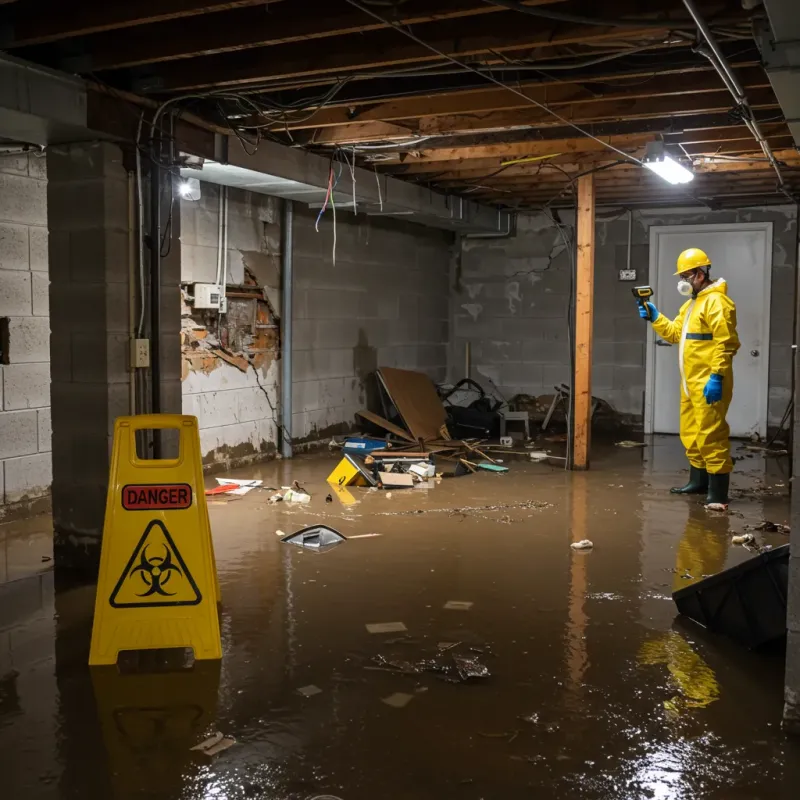 Flooded Basement Electrical Hazard in Union City, TN Property